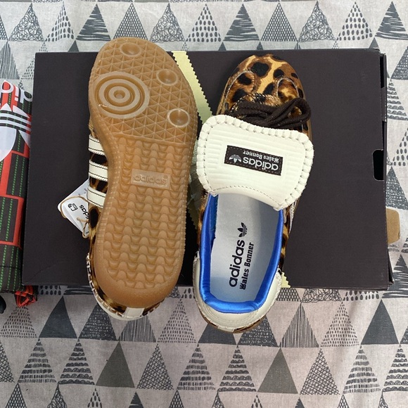 Adidas Leopard Print Three-Stripe Retro Sneakers - Picture 6 of 6